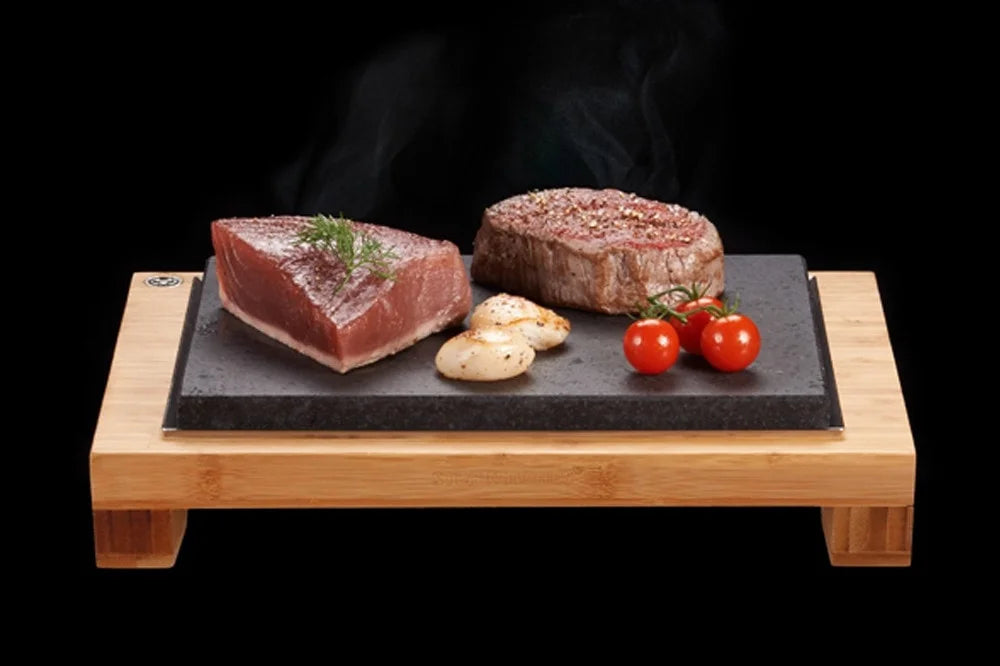 The SteakStones Raised Steak Sharer