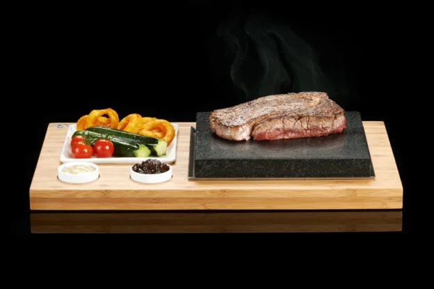 SIZZLING STEAK PLATE & SAUCES SET (SS002B) – BUY 4 SETS AND GLOVES