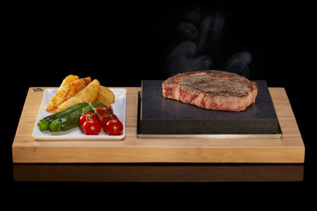 SIZZLING STEAK PLATE SET (SS002) – BUY 6 SETS, GLOVES, KNIVES AND FORKS